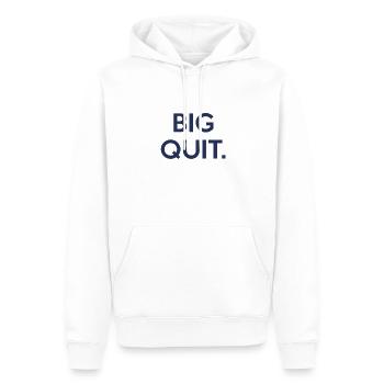 Big quit - Sweat à capuche Premium bio Homme - blanc - Devant - Nico (187cm)