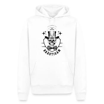 JGA Bräutigam Totenkopf Junggesellenabschied - Männer Premium Bio Hoodie - Weiß - Vorne - Nico (187cm)