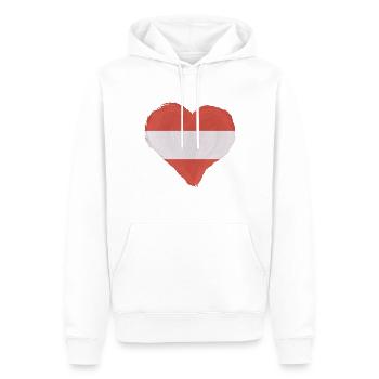 Austria Flag Austria Austrian Flag AT - Men’s Premium Organic Hoodie - white - Front - Nico (187cm)