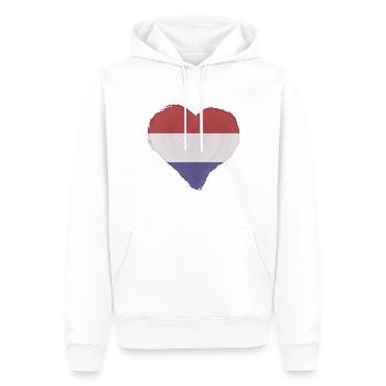 Drapeau des Pays-Bas Hollande Drapeau néerlandais - Sweat à capuche Premium bio Homme - blanc - Devant - Nico (187cm)