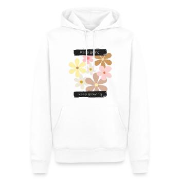 Keep going, keep growing - Men’s Premium Organic Hoodie - white - Front - Nico (187cm)