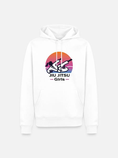 JiuJitsu Girls /Geschenkidee Mädchen Frau Freundin - Männer Premium Bio Hoodie - Weiß