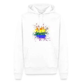 Pride Kleks LGBTQ - Männer Premium Bio Hoodie - Weiß - Vorne - Nico (187cm)