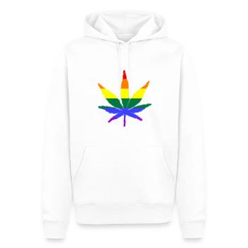 lgbtq ganja love is love - Männer Premium Bio Hoodie - Weiß - Vorne - Nico (187cm)