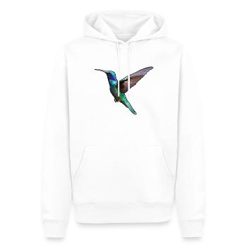 Kolibri - Männer Premium Bio Hoodie - Weiß - Vorne - Nico (187cm)