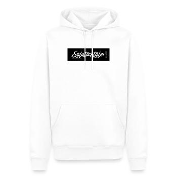 Sglatchtglei - mais keen Applaudir le saxon - Sweat à capuche Premium bio Homme - blanc - Devant - Nico (187cm)