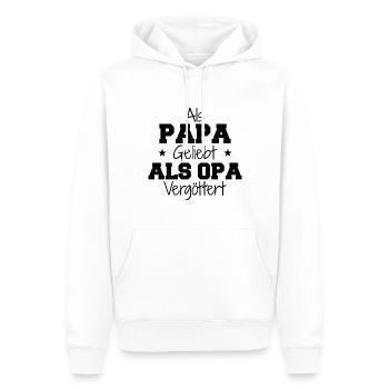 Loved as dad, idolized as grandpa - Men’s Premium Organic Hoodie - white - Front - Nico (187cm)