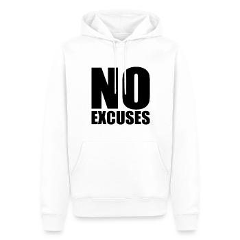 No excuses - Sweat à capuche Premium bio Homme - blanc - Devant - Nico (187cm)