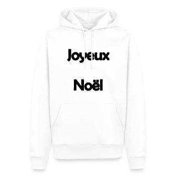 NOËL. ANNEE. ANNIVERSAIRE. RETRAITE. PAPA. MAMAM. - Sweat à capuche Premium bio Homme - blanc - Devant - Nico (187cm)