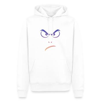 angry shirt, grimmiger Blick, angry eyes - Männer Premium Bio Hoodie - Weiß - Vorne - Nico (187cm)