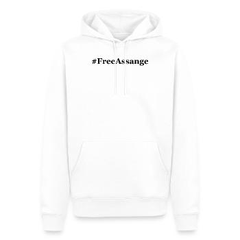 #FreeAssange - Männer Premium Bio Hoodie - Weiß - Vorne - Nico (187cm)