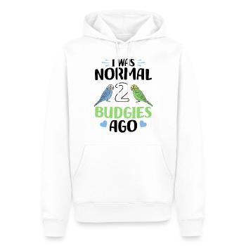 Perruche ondulée - Sweat à capuche Premium bio Homme - blanc - Devant - Nico (187cm)