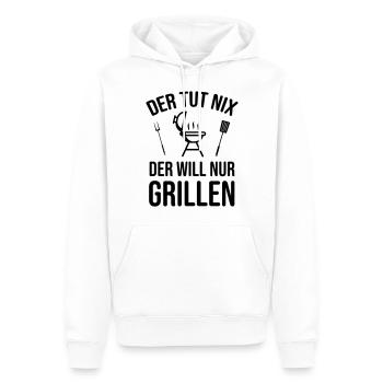 Grillen Sprüche Witzig Humor - Männer Premium Bio Hoodie - Weiß - Vorne - Nico (187cm)