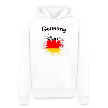 Germany Kleks Deutschland - Männer Premium Bio Hoodie - Weiß - Vorne - Nico (187cm)