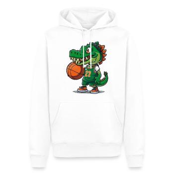 Krokodil-Hof - Männer Premium Bio Hoodie - Weiß - Vorne - Nico (187cm)