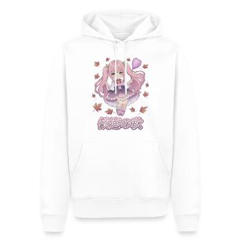 Manga girl - welcome autumn - Men’s Premium Organic Hoodie - white - Front - Nico (187cm)