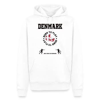 Dänemark - Männer Premium Bio Hoodie - Weiß - Vorne - Nico (187cm)