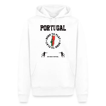 Portugal - Männer Premium Bio Hoodie - Weiß - Vorne - Nico (187cm)