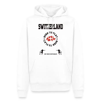 Schweiz - Männer Premium Bio Hoodie - Weiß - Vorne - Nico (187cm)