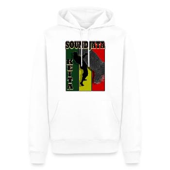 Soundjata Keïta - Sweat à capuche Premium bio Homme - blanc - Devant - Nico (187cm)