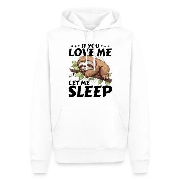 Paresseux Si Tu M’aimes Laissez-moi Dormir Drôle Cadeau - Sweat à capuche Premium bio Homme - blanc - Devant - Nico (187cm)