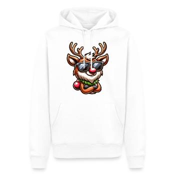 Renne - Sweat à capuche Premium bio Homme - blanc - Devant - Nico (187cm)