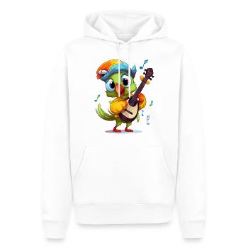 Musikalischer Federschnabel - Männer Premium Bio Hoodie - Weiß - Vorne - Nico (187cm)