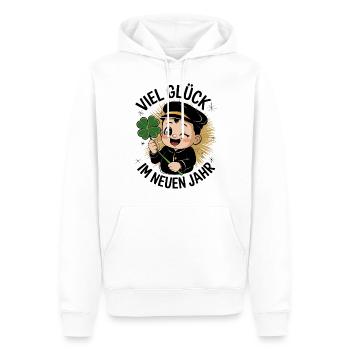 Schornsteinfeger Glück Kleeblatt Silvester Neujahr - Männer Premium Bio Hoodie - Weiß - Vorne - Nico (187cm)
