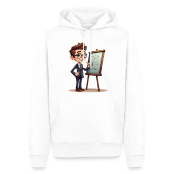 Businessman at flipchart - Men’s Premium Organic Hoodie - white - Front - Nico (187cm)