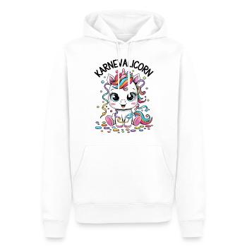 Einhorn Kostüm Mädchen Fasching Karneval - Männer Premium Bio Hoodie - Weiß - Vorne - Nico (187cm)
