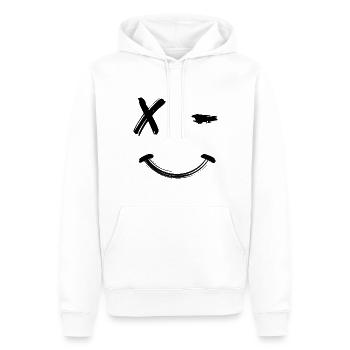 Smile - Men’s Premium Organic Hoodie - white - Front - Nico (187cm)