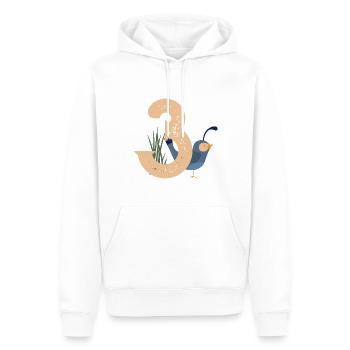 Kleiner Vogel zum 3. Geburtstag - Männer Premium Bio Hoodie - Weiß - Vorne - Nico (187cm)