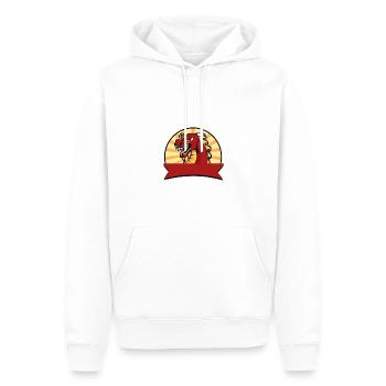 Drache Dragon - Männer Premium Bio Hoodie - Weiß - Vorne - Nico (187cm)