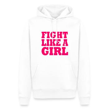 Fight like a girl - Männer Premium Bio Hoodie - Weiß - Vorne - Nico (187cm)