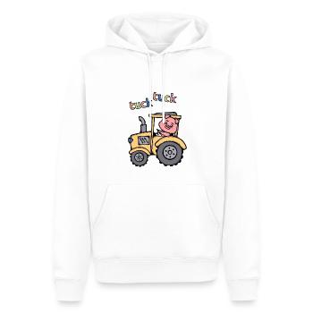 Nutzfahrzeug Bauer Landmaschinen Traktor Spruch - Männer Premium Bio Hoodie - Weiß - Vorne - Nico (187cm)