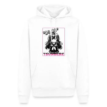 Tsundere Girl Cute Anime Girl - Men’s Premium Organic Hoodie - white - Front - Nico (187cm)