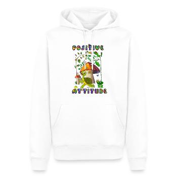 Animaux - Sweat à capuche Premium bio Homme - blanc - Devant - Nico (187cm)