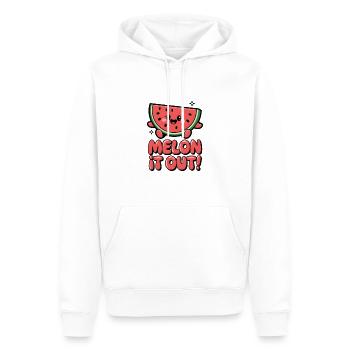 Melon It Out ! - Sweat à capuche Premium bio Homme - blanc - Devant - Nico (187cm)