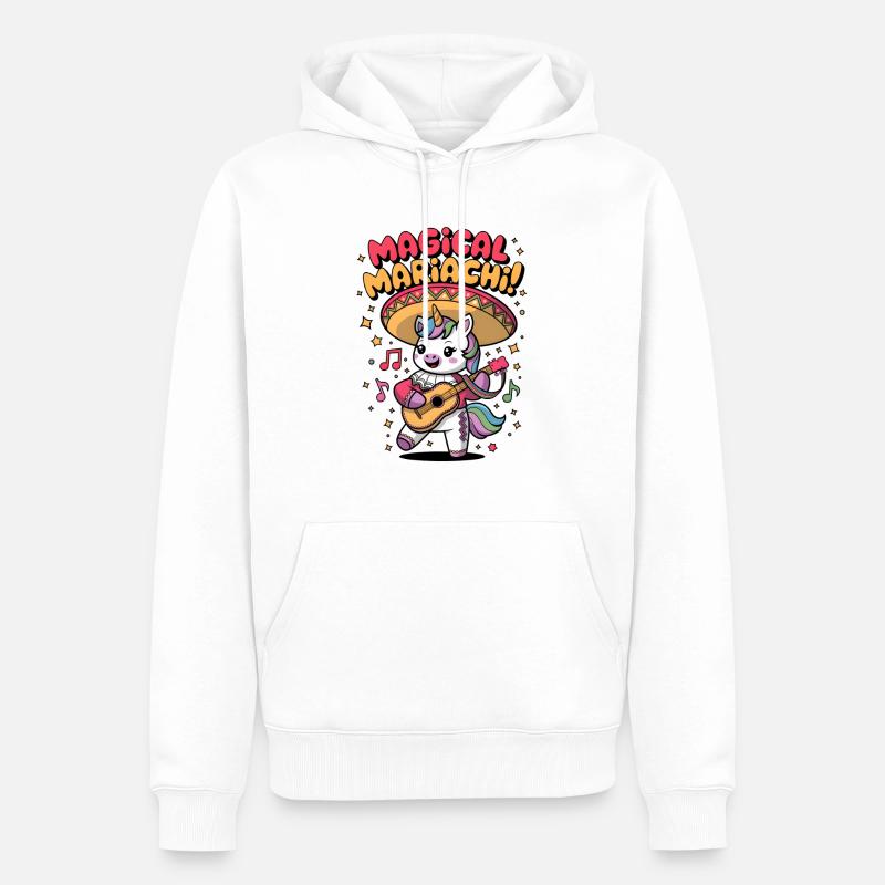 Mariachi magique - Sweat à capuche Premium bio Homme - blanc