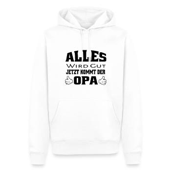 Alles wird gut lustiger Spruch bester Opa - Männer Premium Bio Hoodie - Weiß - Vorne - Nico (187cm)