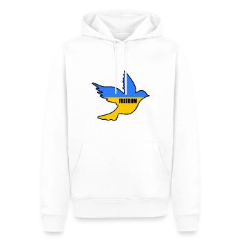 Ukraine - Männer Premium Bio Hoodie - Weiß - Vorne - Nico (187cm)