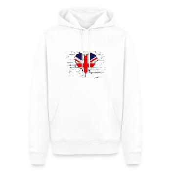 Großbritannien Flagge Union Jack Fahne London UK - Männer Premium Bio Hoodie - Weiß - Vorne - Nico (187cm)