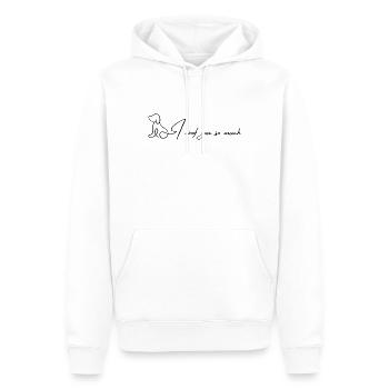 I woof you so much - Männer Premium Bio Hoodie - Weiß - Vorne - Nico (187cm)
