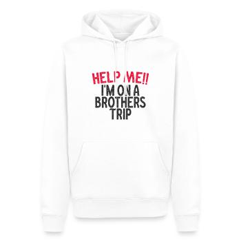 Frères et sœurs, je suis sur le chemin d’un frère - Sweat à capuche Premium bio Homme - blanc - Devant - Nico (187cm)