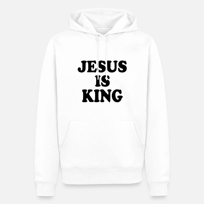 Jesus is king - Männer Premium Bio Hoodie - Weiß