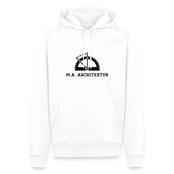 Bachelor Architektur Master of Architecture MA - Männer Premium Bio Hoodie - Weiß - Vorne - Nico (187cm)