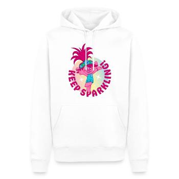 Trolls Poppy Keep Sparkling - Men’s Premium Organic Hoodie - white - Front - Nico (187cm)