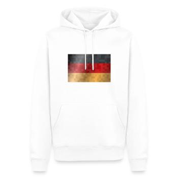 Drapeau de l’Allemagne Drapeau allemand Utilisé Look Home - Sweat à capuche Premium bio Homme - blanc - Devant - Nico (187cm)