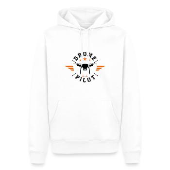 Pile de drones - Sweat à capuche Premium bio Homme - blanc - Devant - Nico (187cm)
