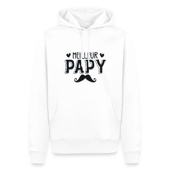 Meilleur PAPY - Sweat à capuche Premium bio Homme - blanc - Devant - Nico (187cm)